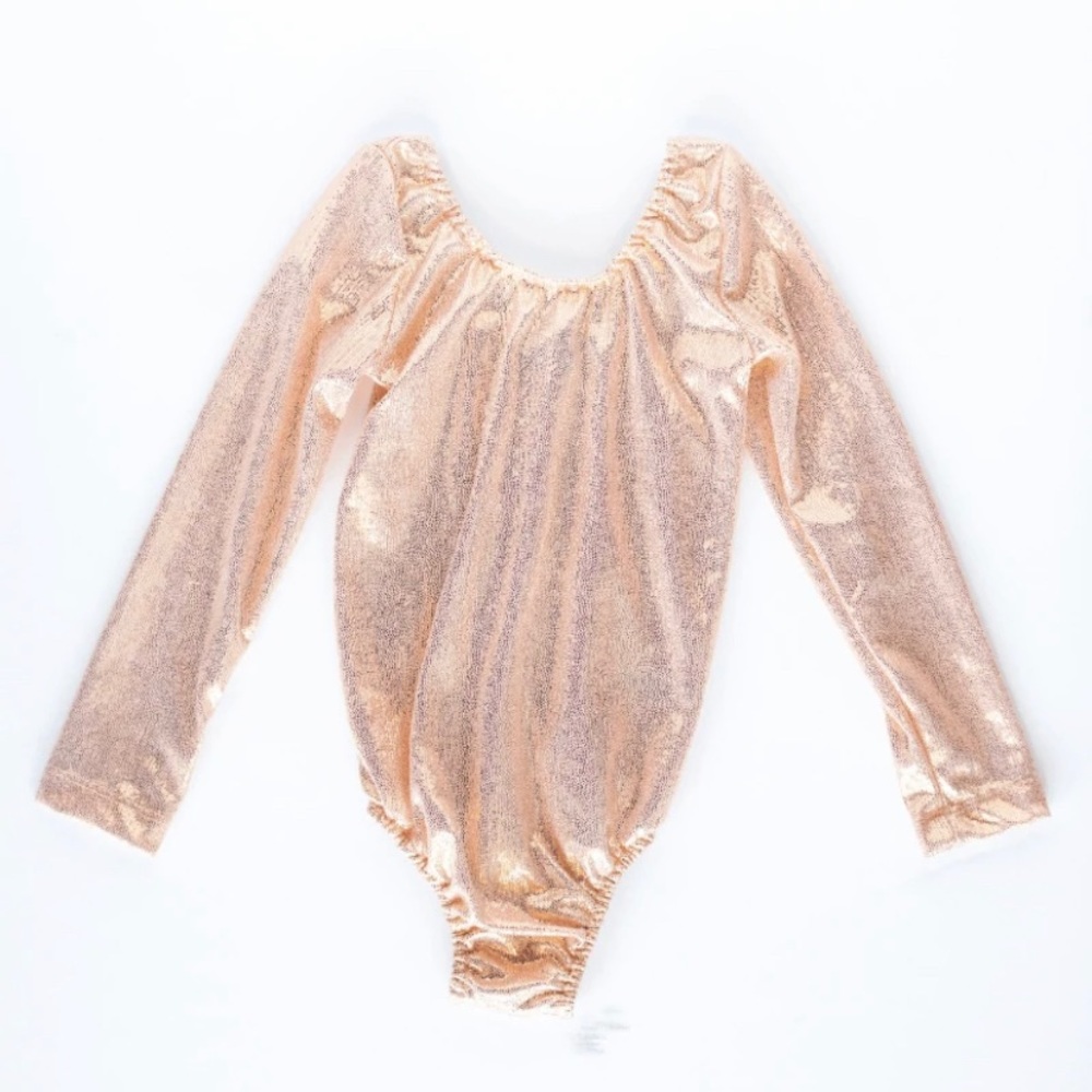 Metallic peach/pink leotard NWT